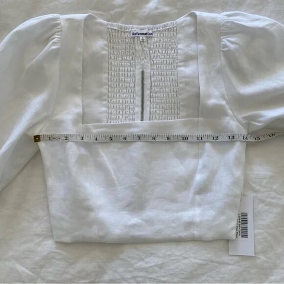 NWT Reformation Yucca Linen Two Piece Skirt Set White Size 0 - Picture 6 of 16